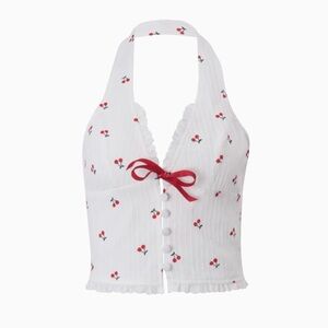 Cherry halter top